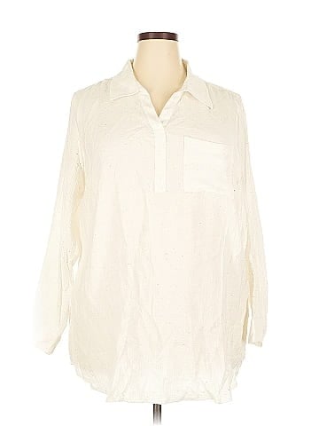 Cj Banks 3/4 Sleeve Button-Down Shirt (view 1)