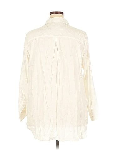Cj Banks 3/4 Sleeve Button-Down Shirt (view 2)