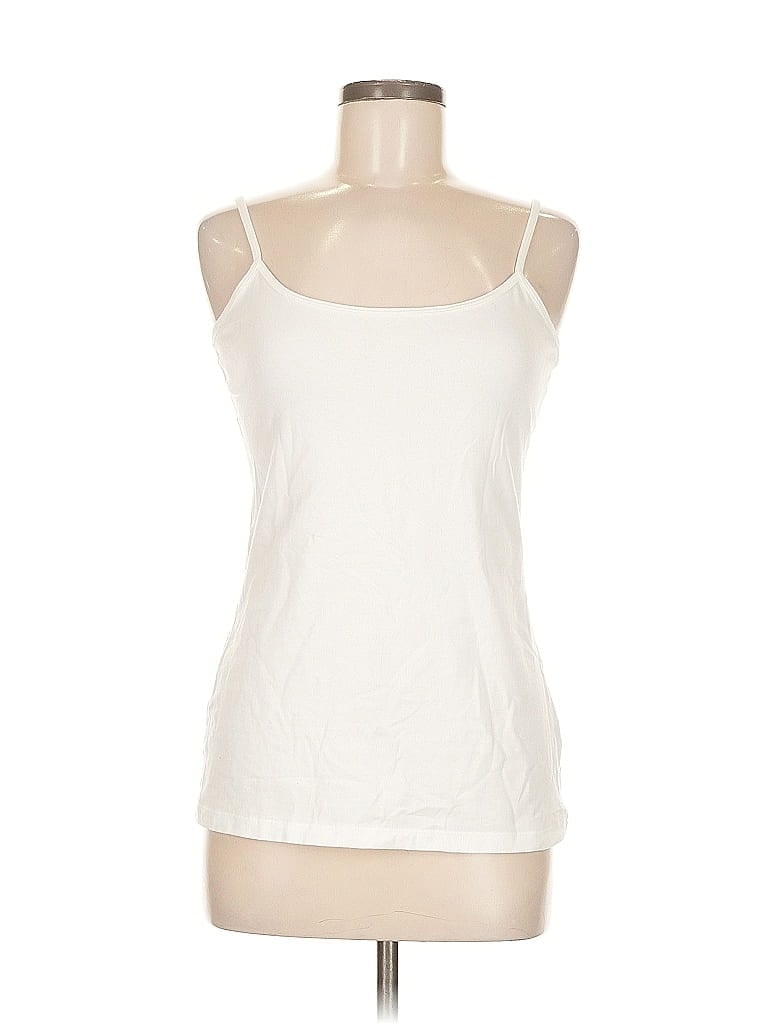 Pre-owned Sonoma Goods For Life Tank Top Ivory Halter Neckline Tops In White