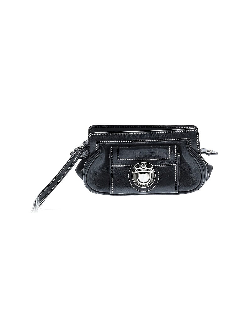 Pre-owned Marc Jacobs Leather Wristlet In Black