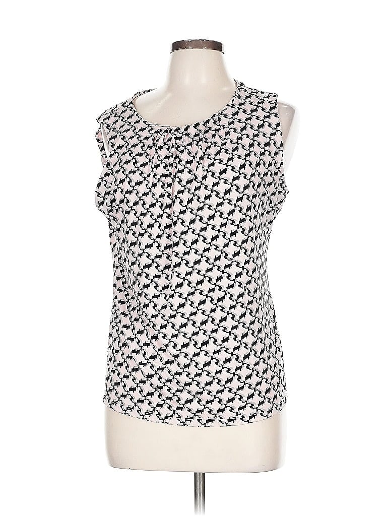Pre-owned Grayson Sleeveless Blouse In White