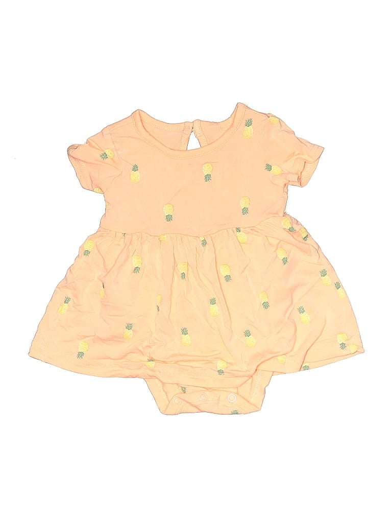 CARTER'S Pre-owned Babies' Short Sleeve Onesie In Yellow