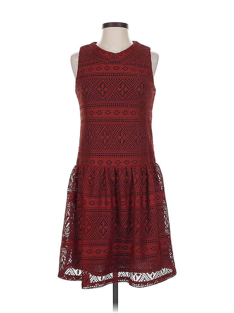 Pre-owned Betsey Johnson Casual Dress In Burgundy