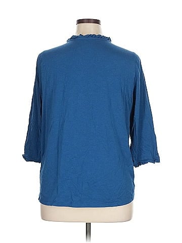 Lands' End 3/4 Sleeve Button-Down Shirt (view 2)