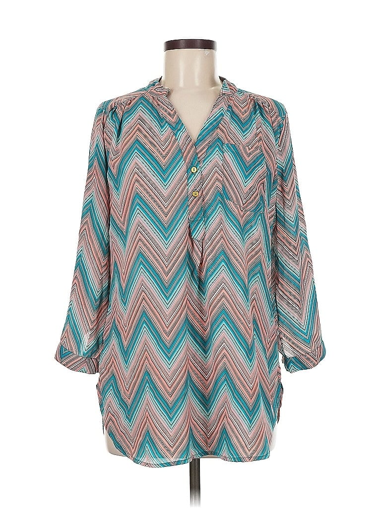 RUE21 Pre-owned 3/4 Sleeve T-shirt In Blue