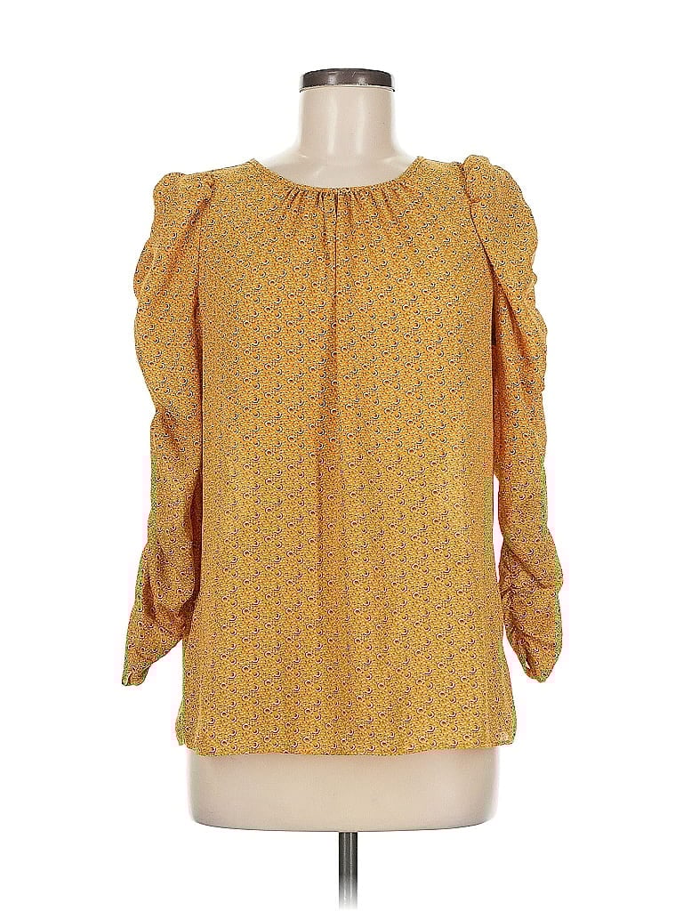 Pre-owned Max Studio 3/4 Sleeve Blouse In Yellow