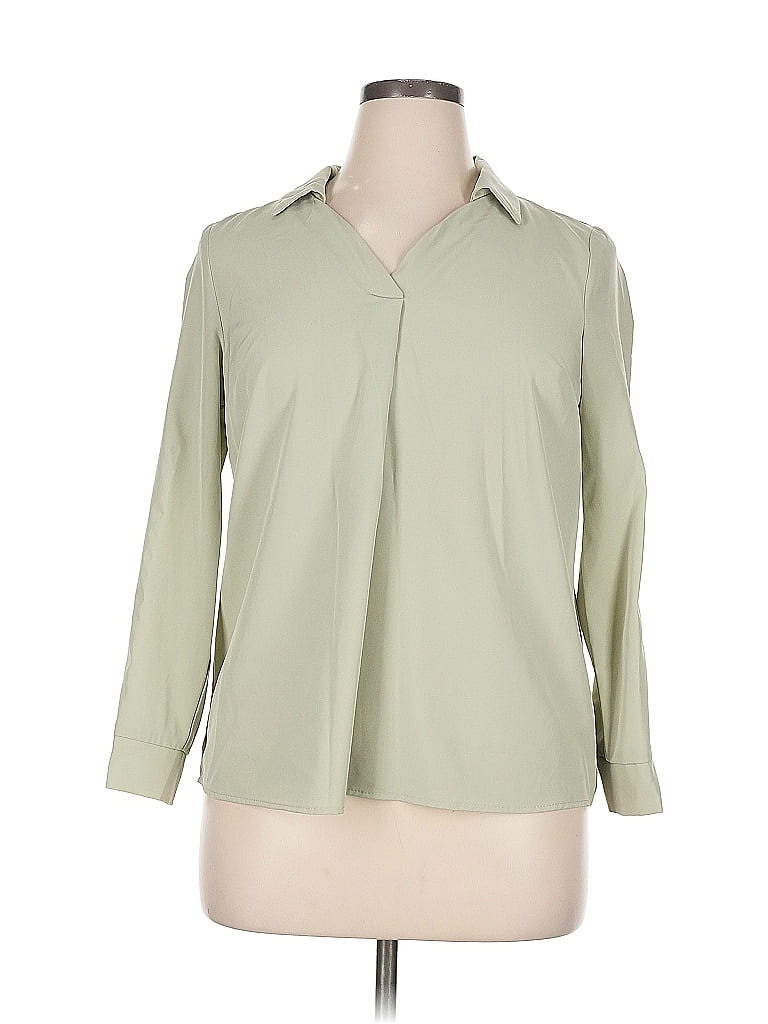 Pre-owned Muse 3/4 Sleeve Blouse In Green