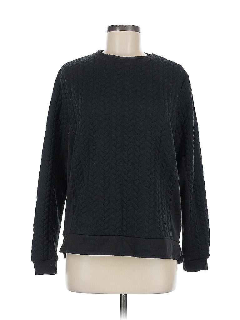 Pre-owned Zara Basic Pullover Sweater In Black