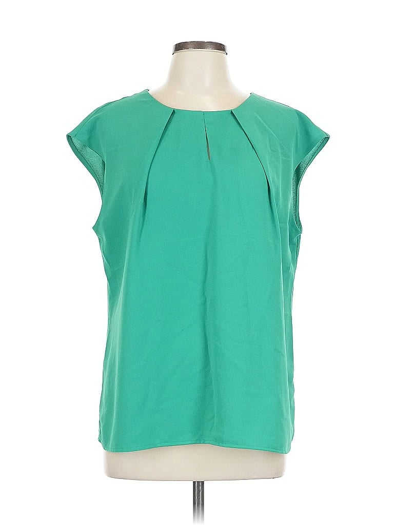 BLACK LABEL BY EVAN PICONE Pre-owned Short Sleeve Blouse In Blue