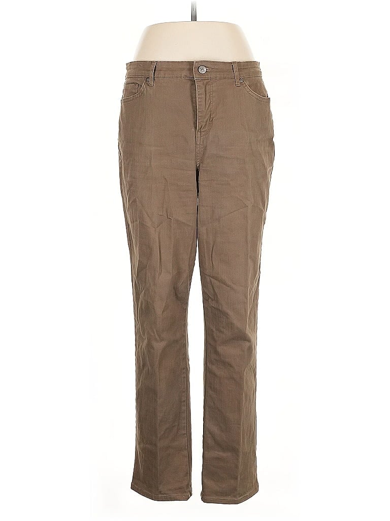 Pre-owned Gloria Vanderbilt Khaki Pant In Brown