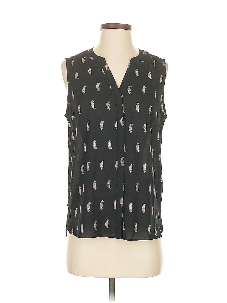 Pre-owned Nydj Sleeveless Blouse In Black