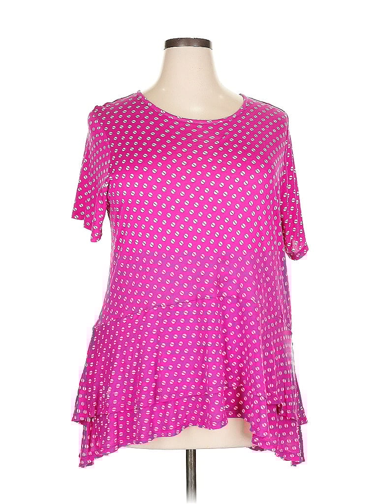 Pre-owned Michael Michael Kors Short Sleeve Blouse In Pink