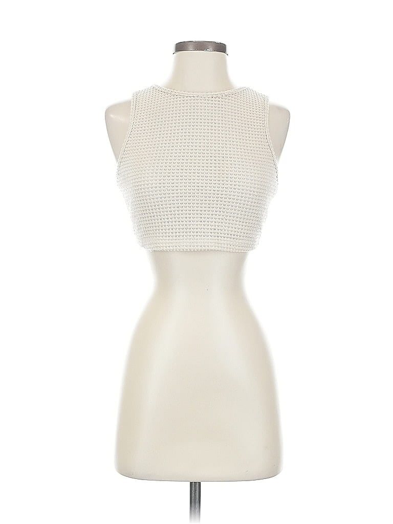 Pre-owned Shein Tank Top Ivory Halter Neckline Tops In White