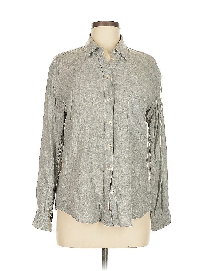 Click to view more detailed imagery on our partner's website Pre-owned Wilfred Free Long Sleeve Button Down Shirt In Gray