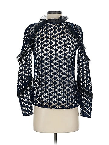 Self-Portrait Long Sleeve Blouse (view 1)
