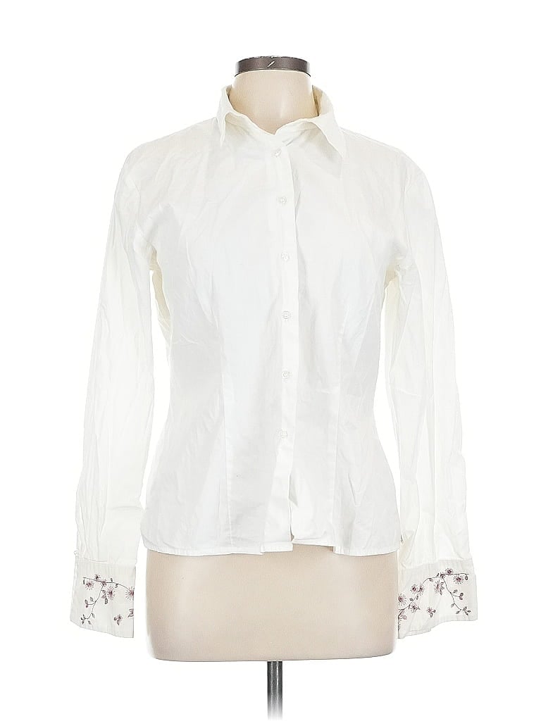 Click to view more detailed imagery on our partner's website Pre-owned Harve Benard By Benard Holtzman Long Sleeve Blouse In White