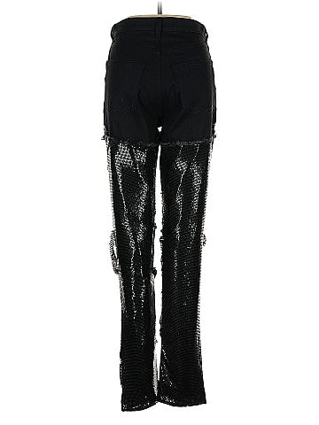 Saint Laurent Sequin-Embellished Ripped Skinny Jeans (view 2)