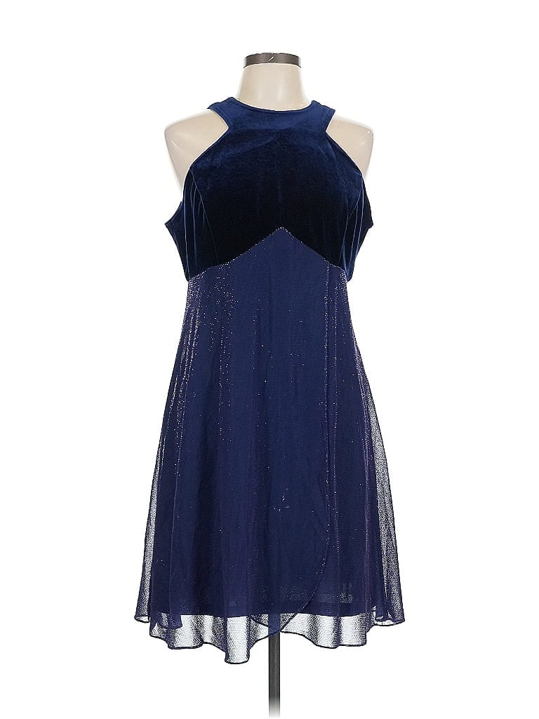 Pre-owned Jessica Mcclintock Cocktail Dress In Blue
