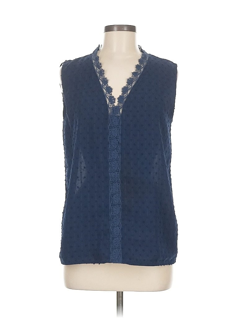 Click to view more detailed imagery on our partner's website Pre-owned Camisa Sleeveless Blouse In Blue
