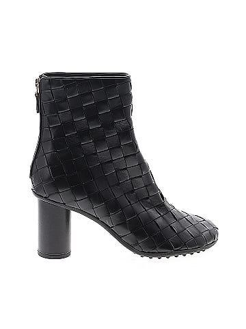 Bottega Veneta Leather Intrecciato Ankle Boots (view 1)
