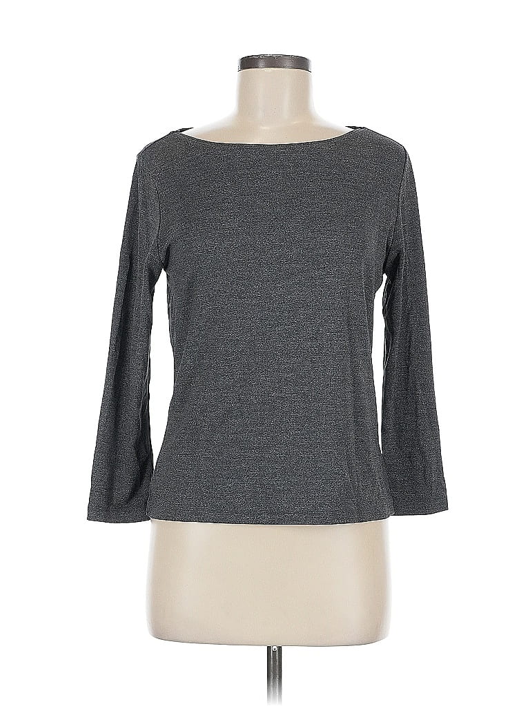 Pre-owned Ann Taylor 3/4 Sleeve T-shirt In Gray