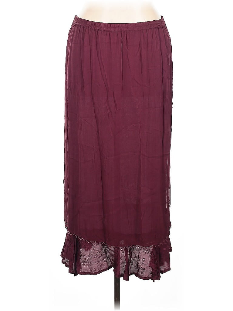 Assorted Brands Casual Skirt In Burgundy