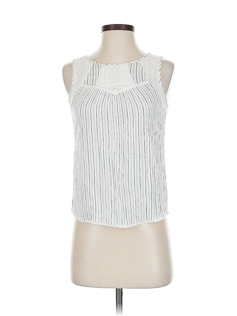 Pre-owned Mason & Belle Sleeveless Blouse In White