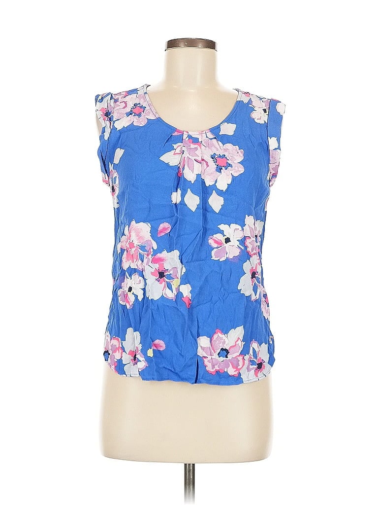 Pre-owned Joules Sleeveless Blouse In Blue