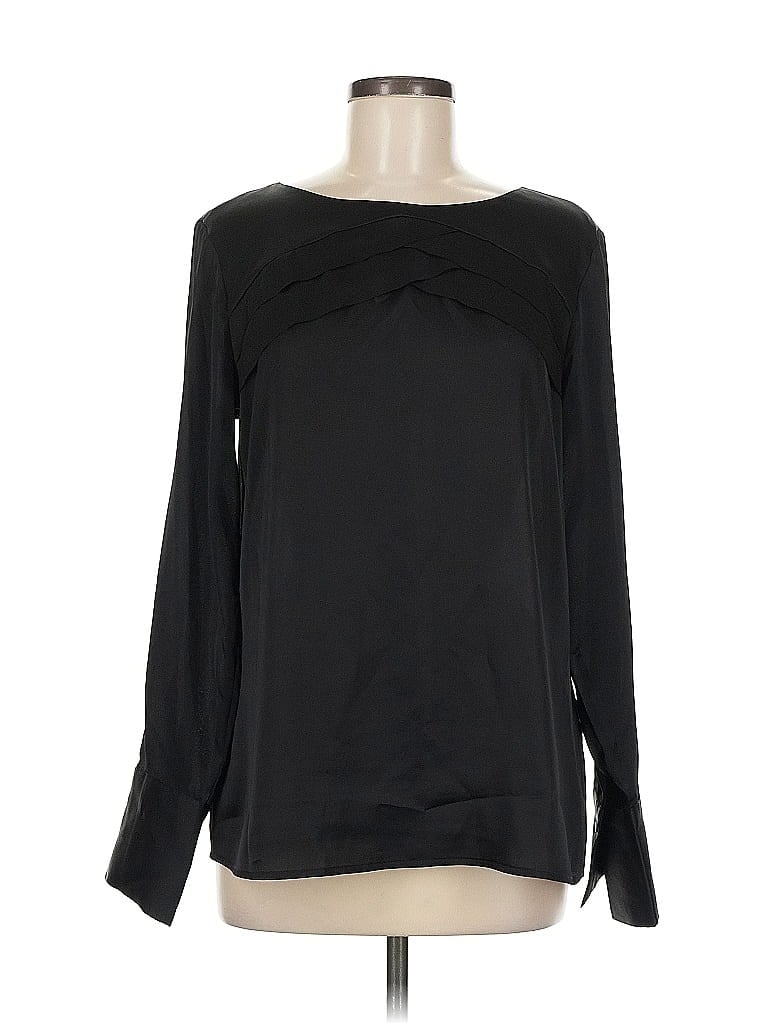 Pre-owned Banana Republic Long Sleeve Blouse In Black