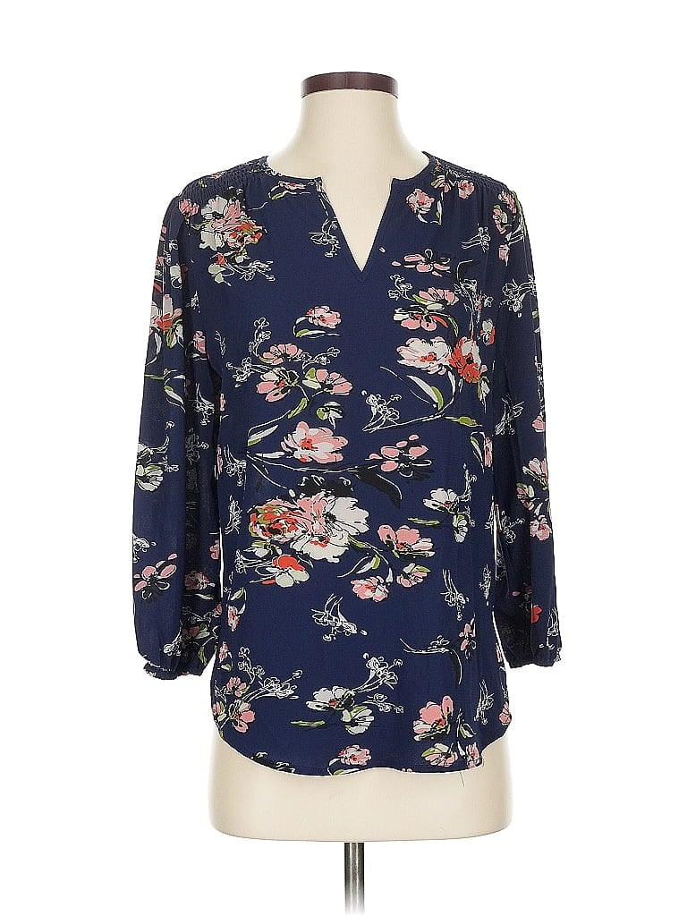 Pre-owned Fun2fun 3/4 Sleeve Blouse In Blue