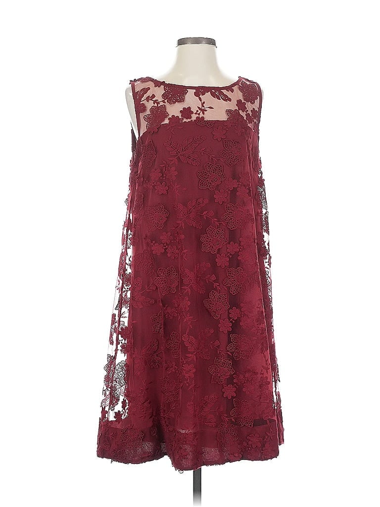 Signature By Robbie Bee Cocktail Dress In Burgundy