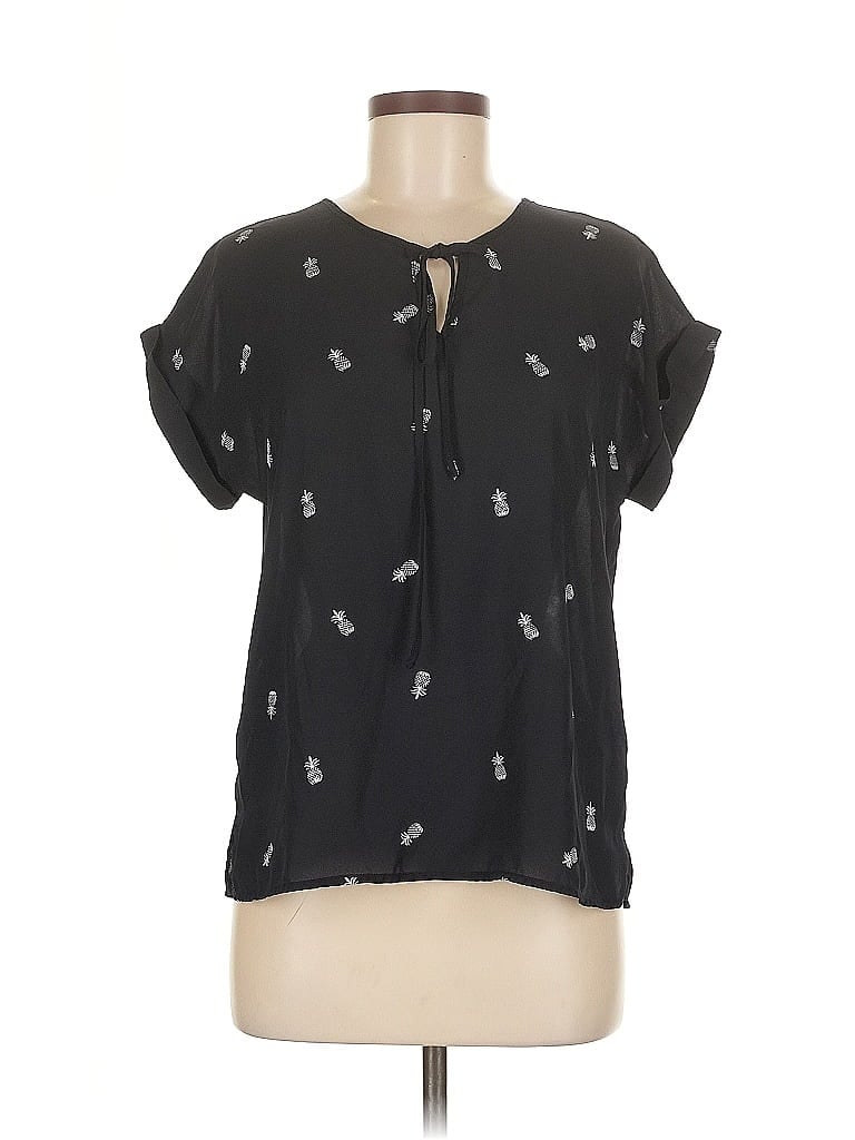 Pre-owned Alice Blue Short Sleeve Blouse In Black