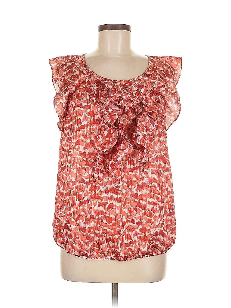 Pre-owned Ann Taylor Loft Sleeveless Blouse In Red