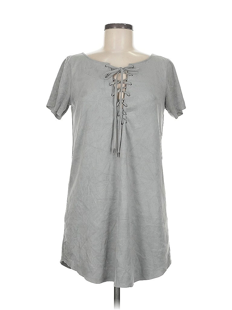Pre-owned Olivaceous Casual Dress In Gray