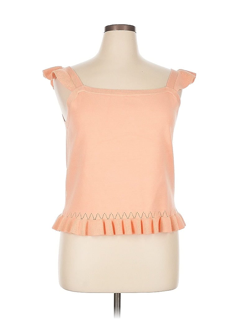 Pre-owned Ann Taylor Loft Cardigan Sweater In Orange