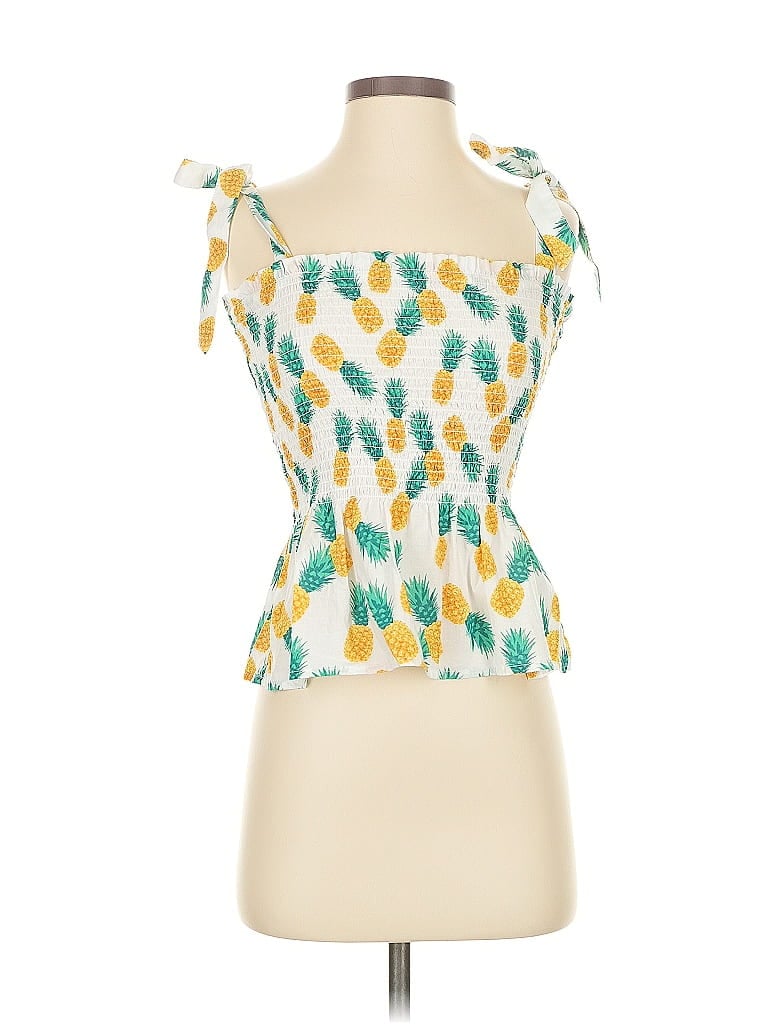 Pre-owned J.crew Factory Store Sleeveless Blouse In Yellow