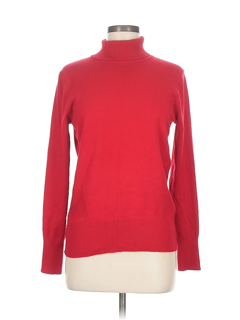 CABLE & GAUGE Pre-owned Turtleneck Sweater In Red