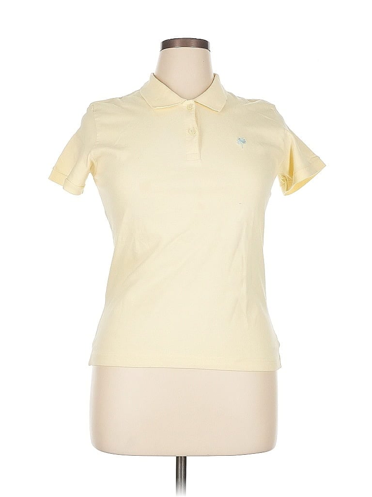 Pre-owned Lilly Pulitzer Short Sleeve Polo Shirt In Yellow