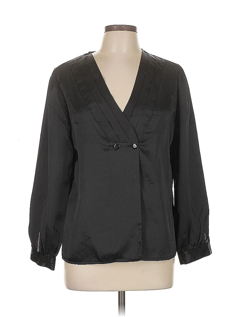 Pre-owned Nicola Long Sleeve Blouse In Black