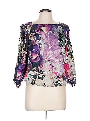 Alice + Olivia 3/4 Sleeve Silk Top (view 1)