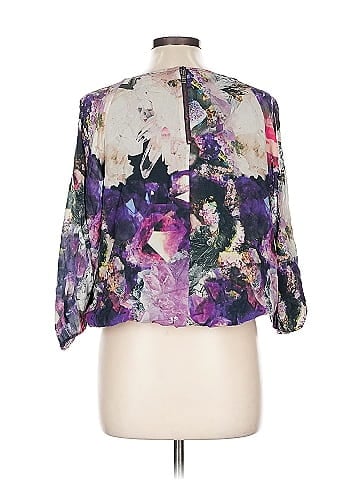 Alice + Olivia 3/4 Sleeve Silk Top (view 2)