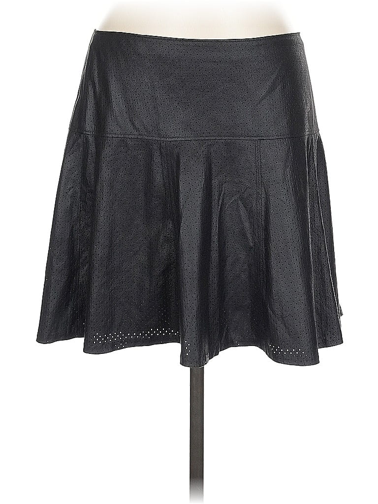 Click to view more detailed imagery on our partner's website Pre-owned Club Monaco Faux Leather Skirt In Black