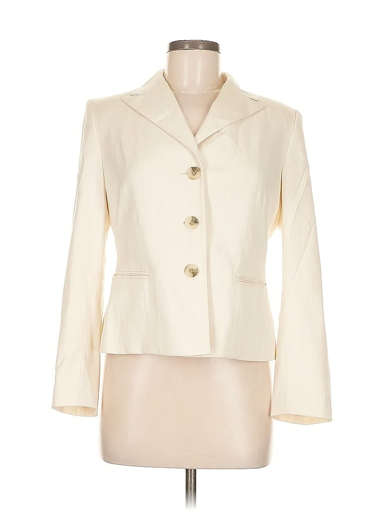 Pre-owned Kasper Blazer Jacket In White