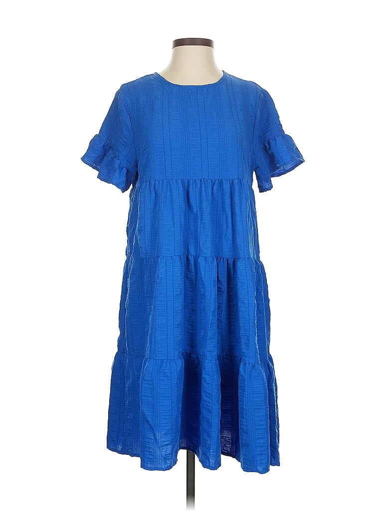 Pre-owned Shein Casual Dress In Blue