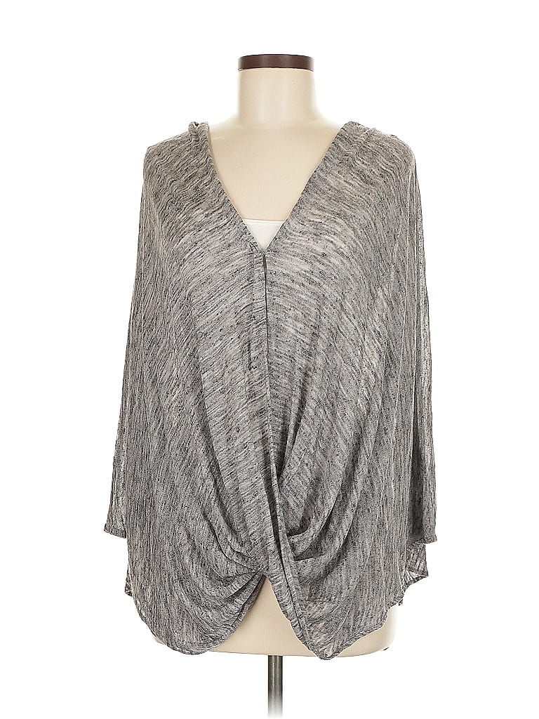 Pre-owned Cloth & Stone Cardigan Sweater In Silver