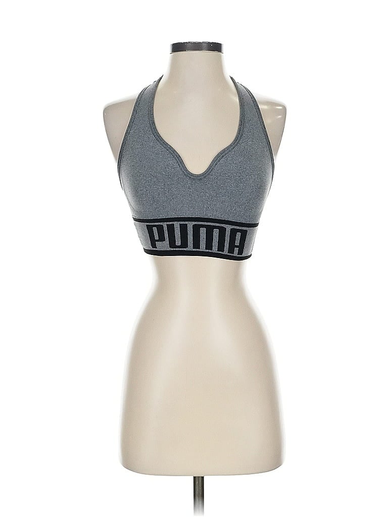 Pre-owned Puma Tank Top Gray Halter Neckline Tops