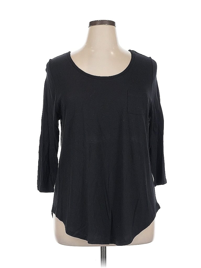LANE BRYANT Pre-owned 3/4 Sleeve T-shirt In Black