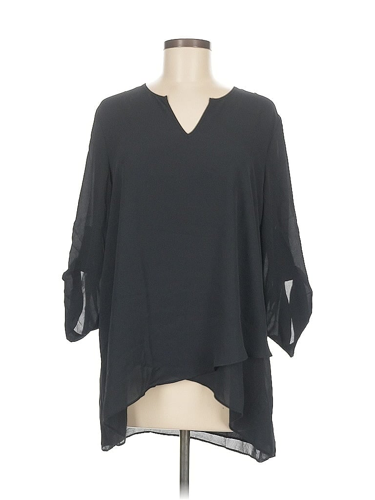 Pre-owned Fever 3/4 Sleeve Blouse In Gray