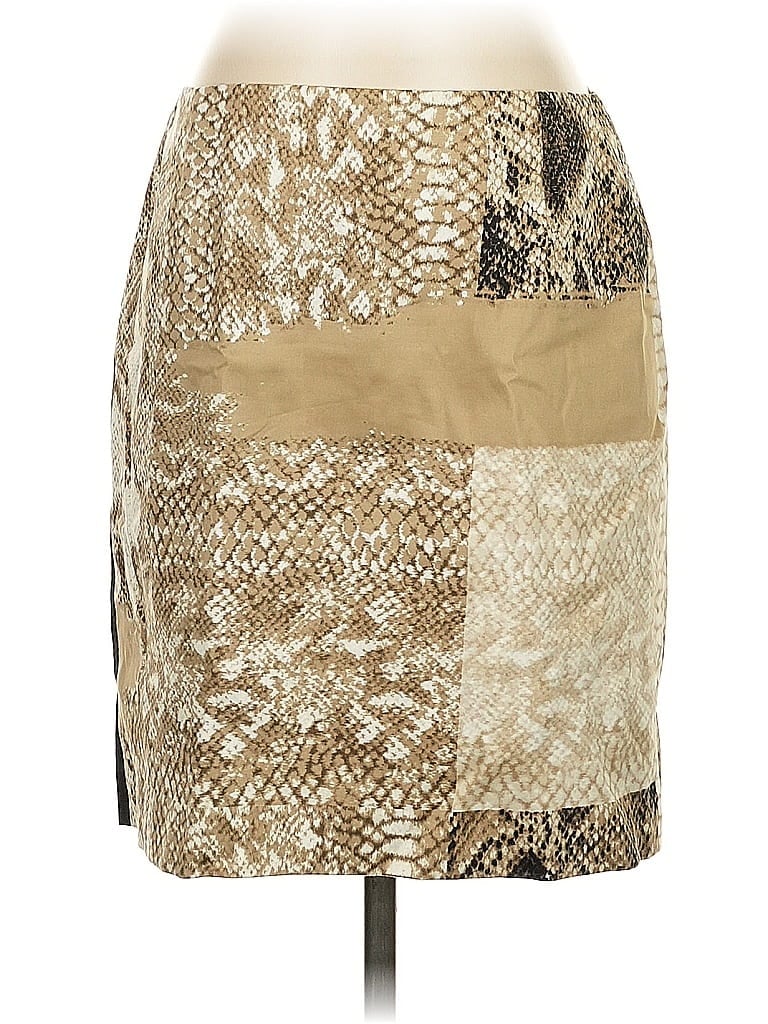 Click to view more detailed imagery on our partner's website Pre-owned Tahari Faux Leather Skirt In Brown