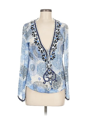 Taj Long Sleeve Silk Top (view 1)